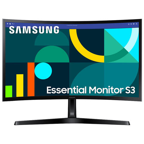 Samsung Essential S3 24" FHD 100Hz 4ms GTG Curved VA LED Monitor (LS24D368GANXZA)